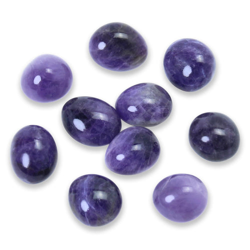Tumbled Polished Natural Amethyst Stones Crystals and Healing Stones (10Pcs)