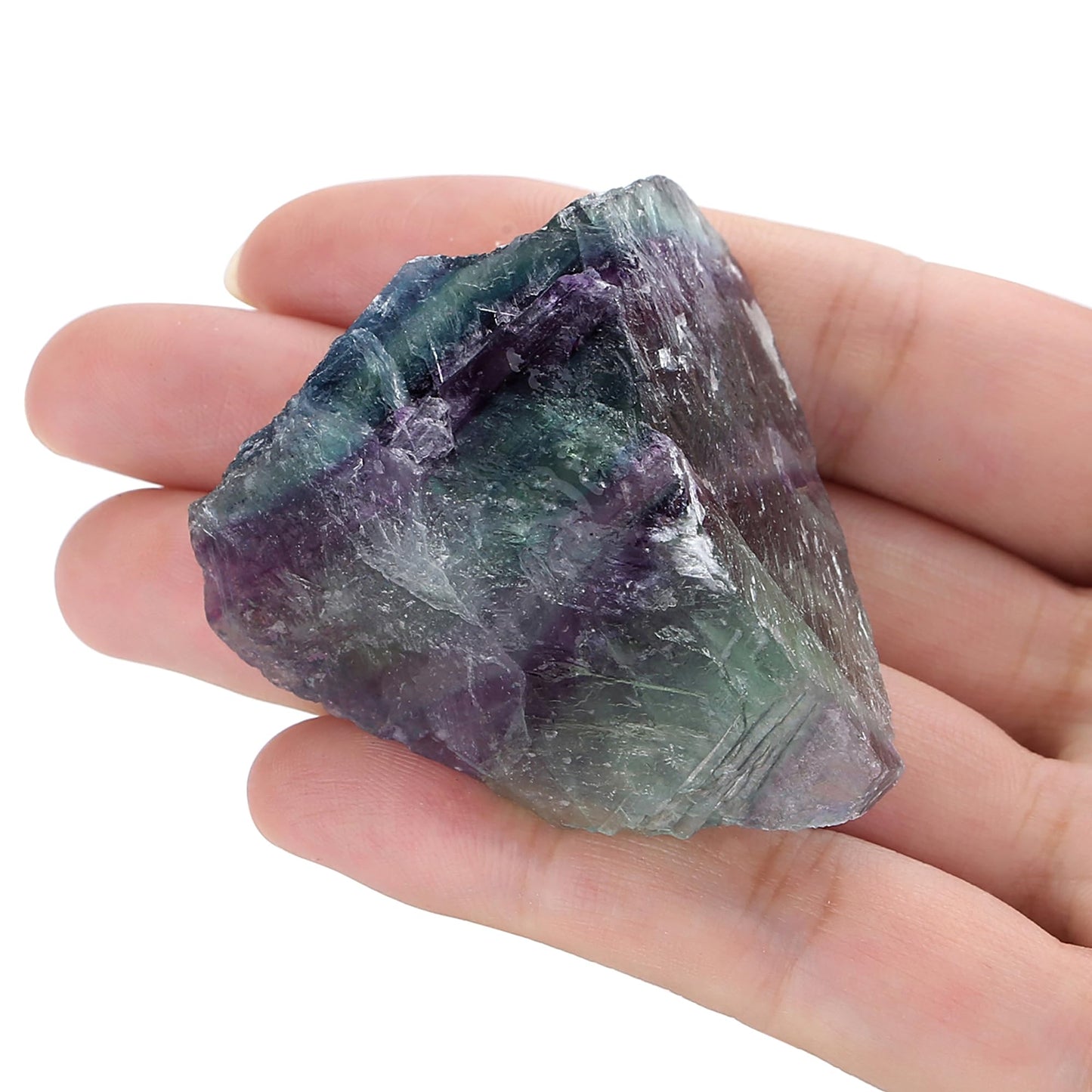 Rainbow Fluorite Raw Crystal - Large Natural Healing Stone - Clarity & Focus Gift