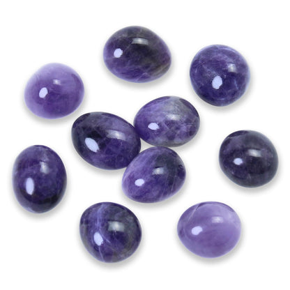 Tumbled Polished Natural Amethyst Stones Crystals and Healing Stones (10Pcs)