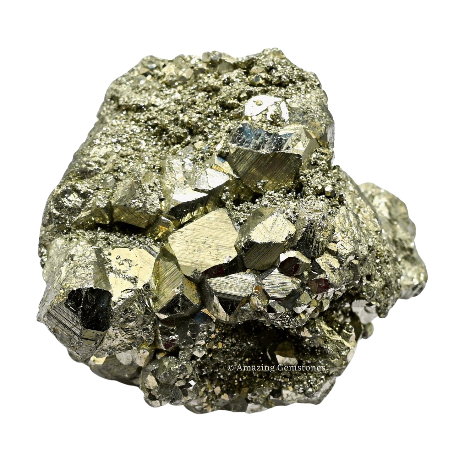 Pyrite Crystal Cluster 1.5oz - Natural Fool's Gold Healing Stone - Abundance Gift