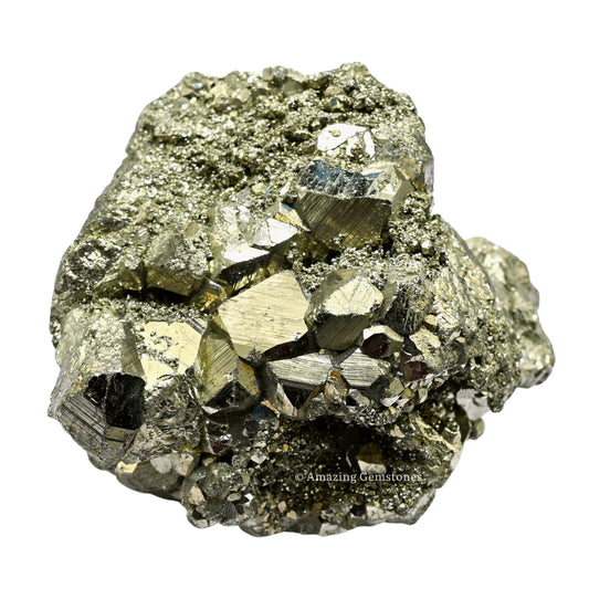 Pyrite Crystal Cluster 1.5oz - Natural Fool's Gold Healing Stone - Abundance Gift